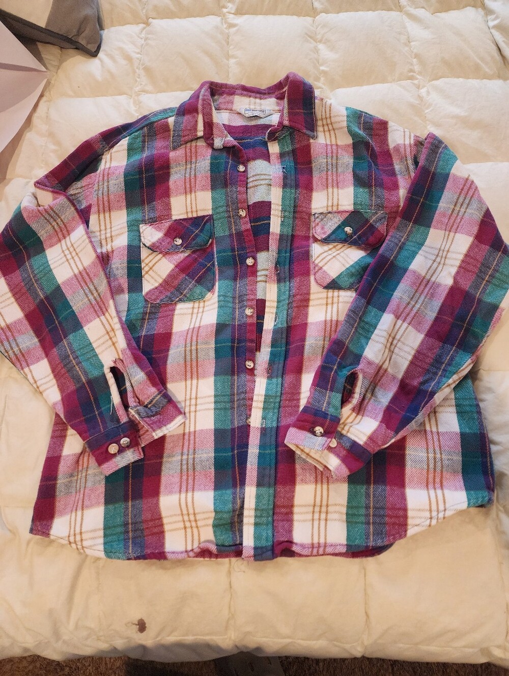 Vintage Five Brother Mens Xl Heavy Plaid Flannel Cotton Usa Made